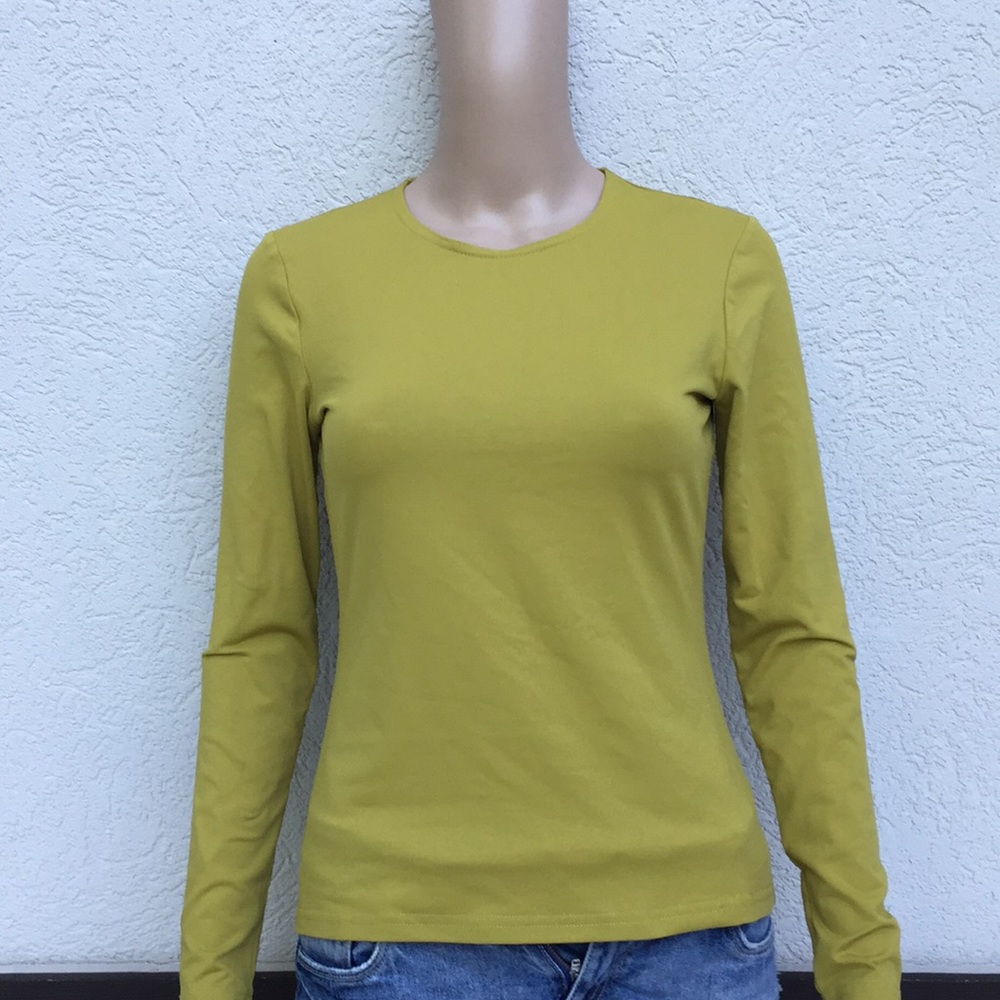 Worth long sleeve second skin size P chartreuse
